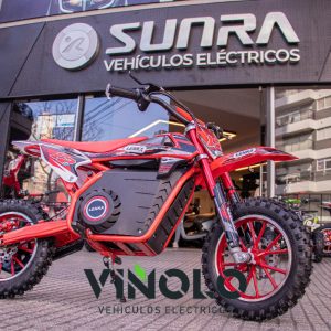 Mini Enduro Electrica Para Niños Sunra 25kmh + Casco / G