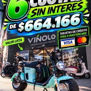 Scooter City Coco Electrico Ruedas Anchas 2000w Sunra / E