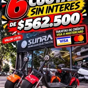 Moto Scooter Electrico Sunra Spy Racing 1500w Nfc Litio / M