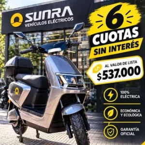 Moto Electrica Sunra Tango K3 1500w Scooter Baulera / M